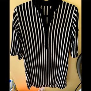 Striped knee length dress